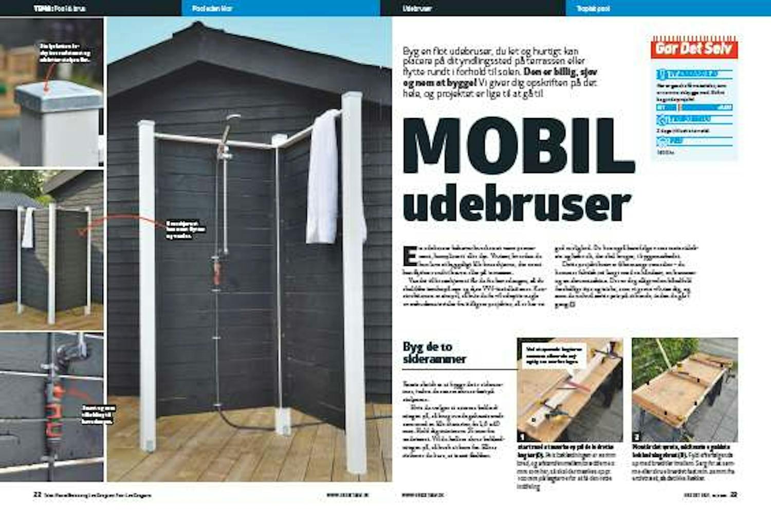 Mobil udendørsbruser afskærmning Mobil udendørsbruser afskærmning